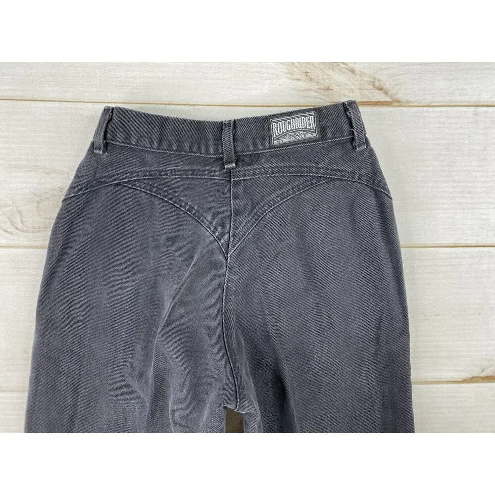 Roughrider By Circle T Jeans Women's 4 Black Vintage 80s Western Rodeo Cowgirl